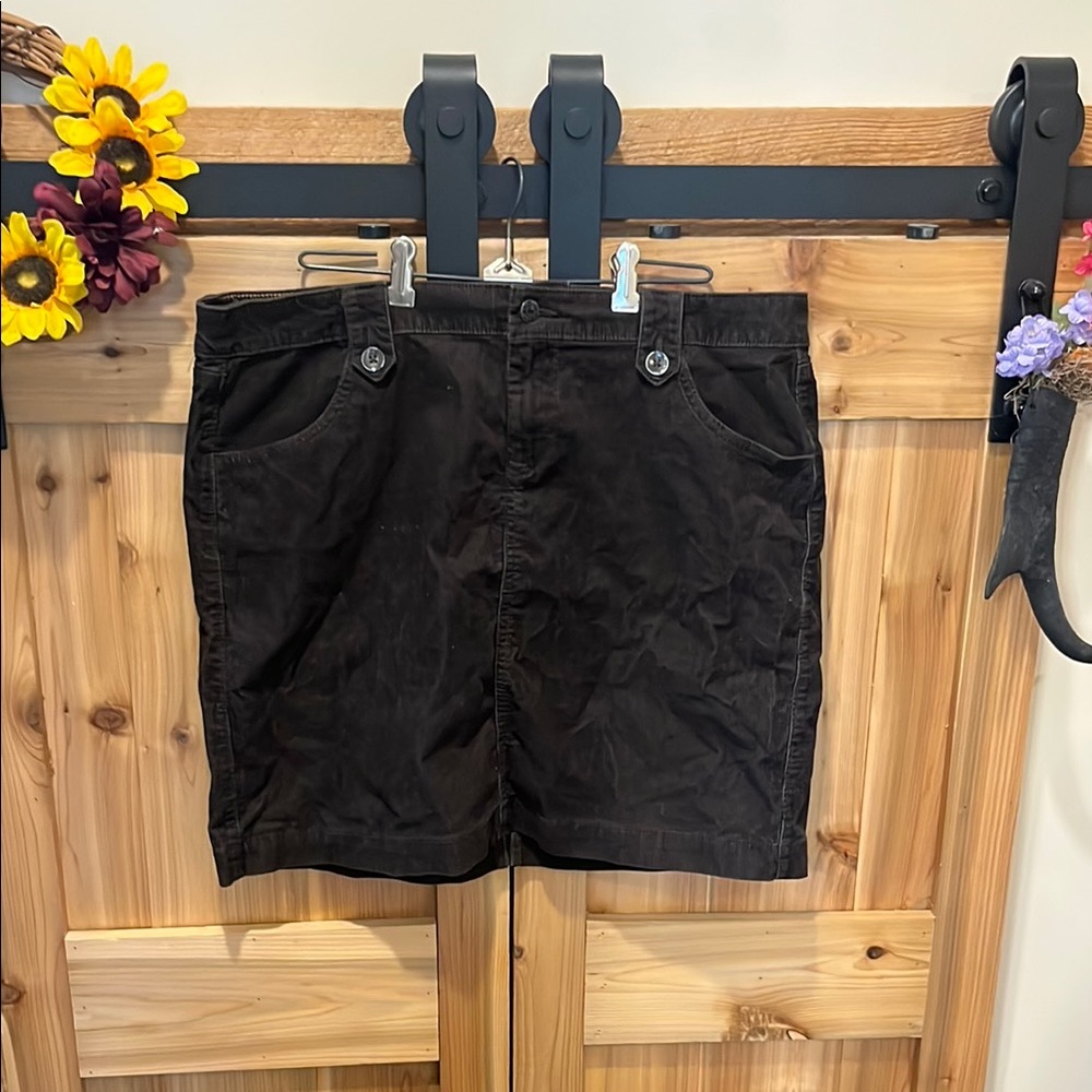 Old Navy Women's Chocolate Corduroy Midi Skirt